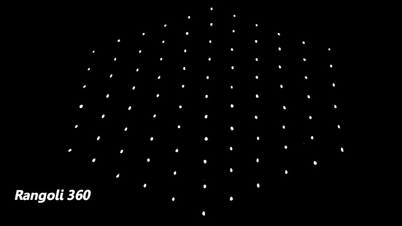 Daily Rangoli 11X6 Dots #6 | Innovative Deepam Rangoli Design with 11X6 Dots | Rangoli 360 | Muggulu