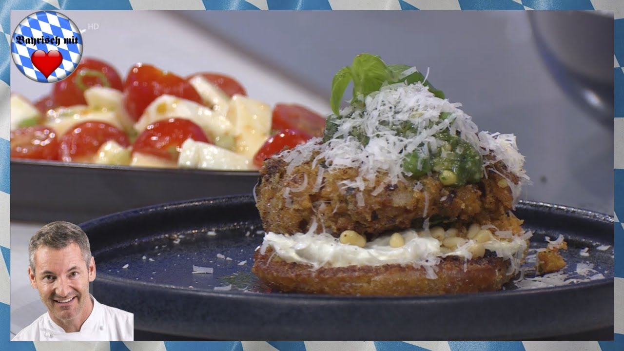 Christian Henze - Knusper Hacksteak & Tomaten-Mozzarella-Salat