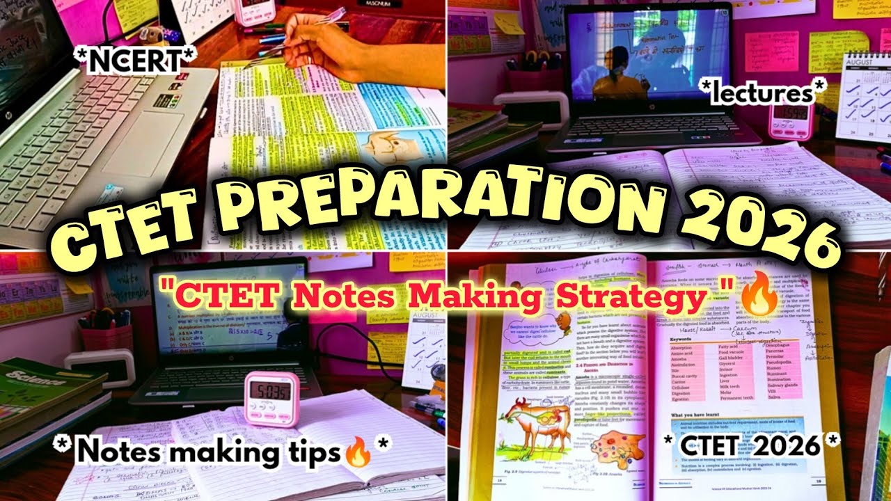 CTET 2026 Notes Making strategy🔥💯 | CTET preparation with me| CTET aspirants #ctetpariksha #aadvika.