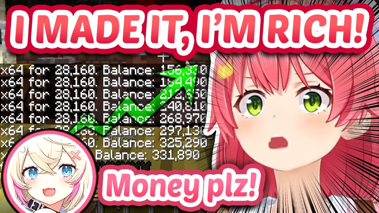 Miko *MAKES IT BIG* In The Stock Market, FUWAMOCO Instantly Beg Her For Money 【ENG Sub Hololive】
