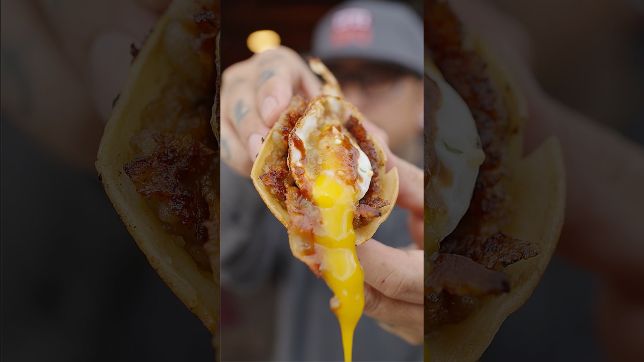 Let&rsquo;s make some Breakfast Smash Tacos for your next Game Day #tftibbq #breakfasttacos #tacos
