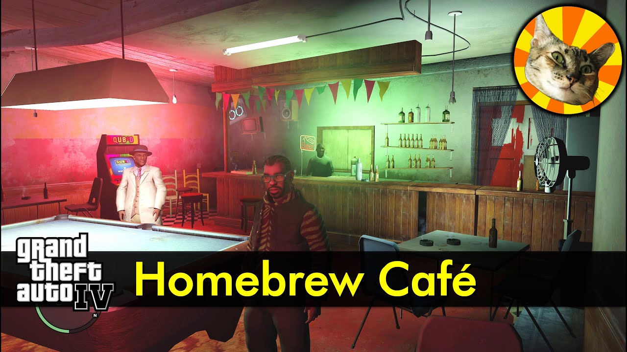 Homebrew Cafe (at night) | GTA IV | The Game Tourist