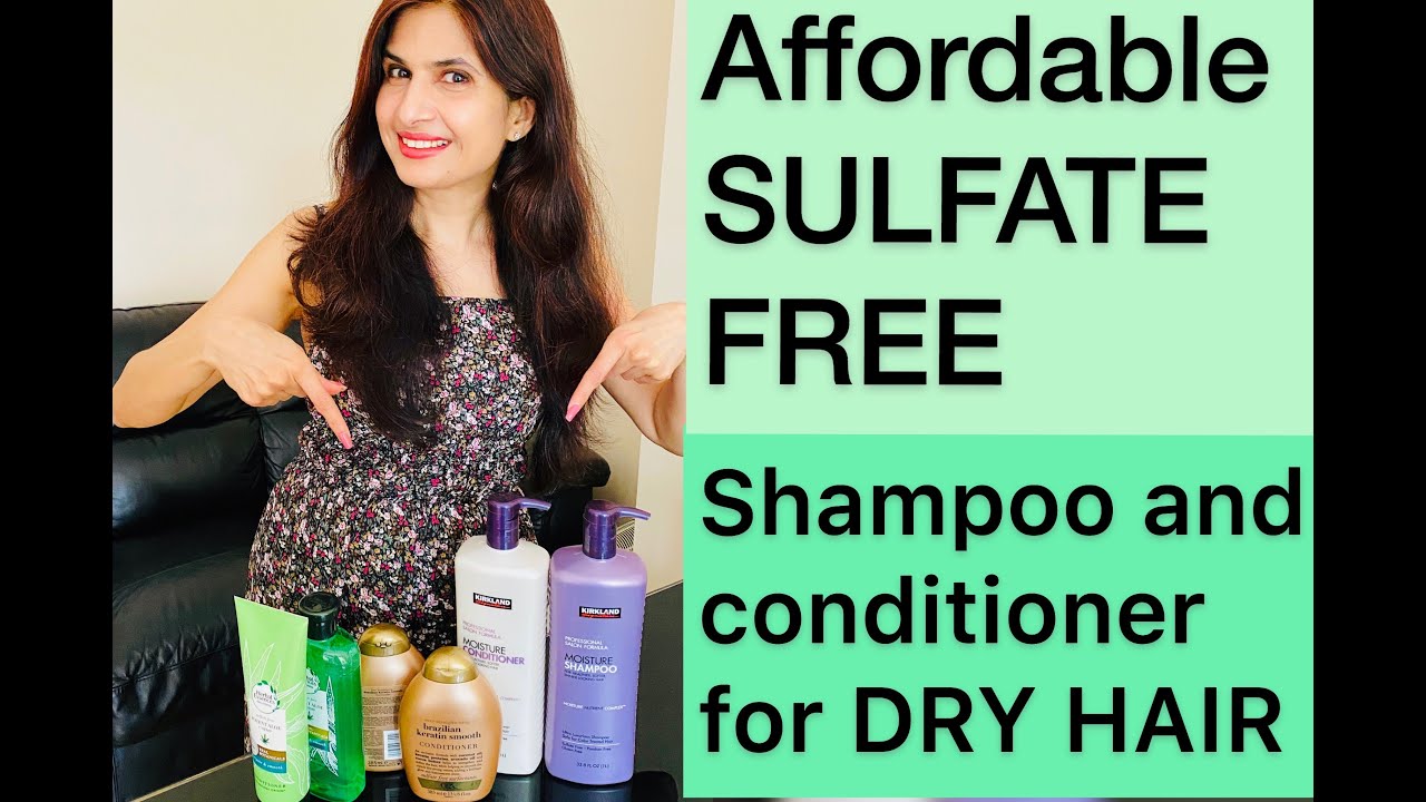 3 Best Sulfate free shampoo and conditioner for dry hair | Review Herbal essence, OGX and Kirkland