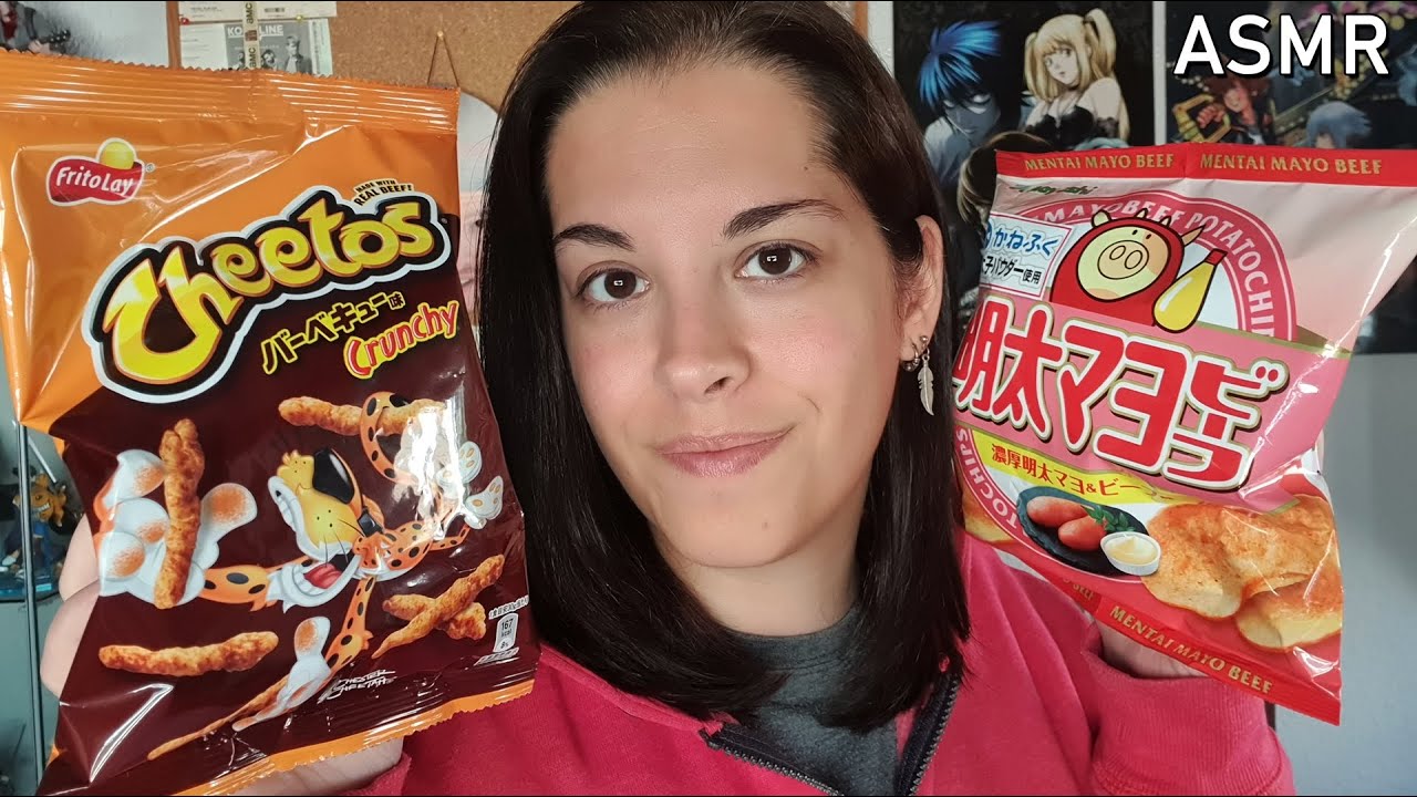 Probando Cheetos CRUNCHY BBQ y Patatas Japonesas RARAS | ASMR Español | Alternative ASMR
