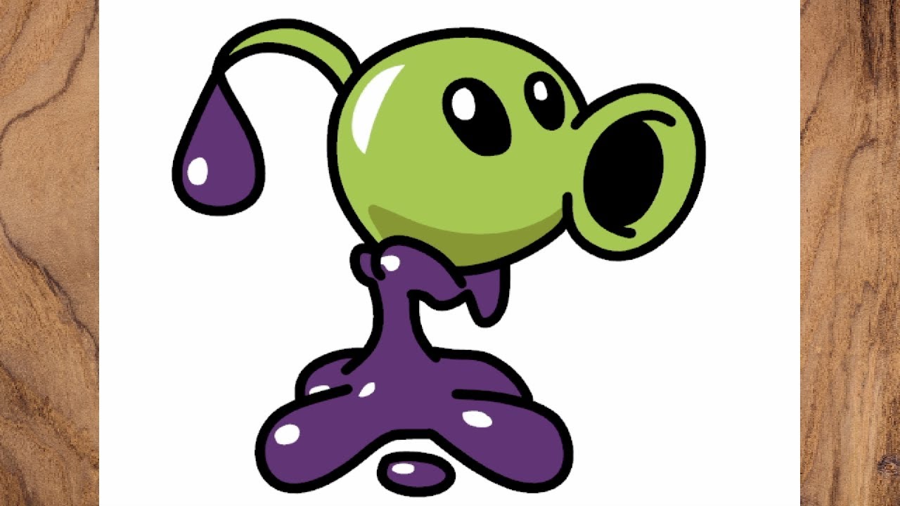 How to draw Goo Peashooter | Plants vs Zombies 2 pvz step by step