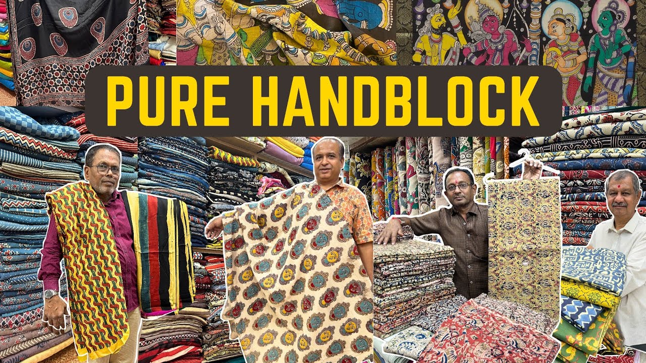 PURE HANDBLOCK Fabric Market | कलमकारी | अजरख | दाबू Print |Handloom Market in Mumbai |Shopping Vlog