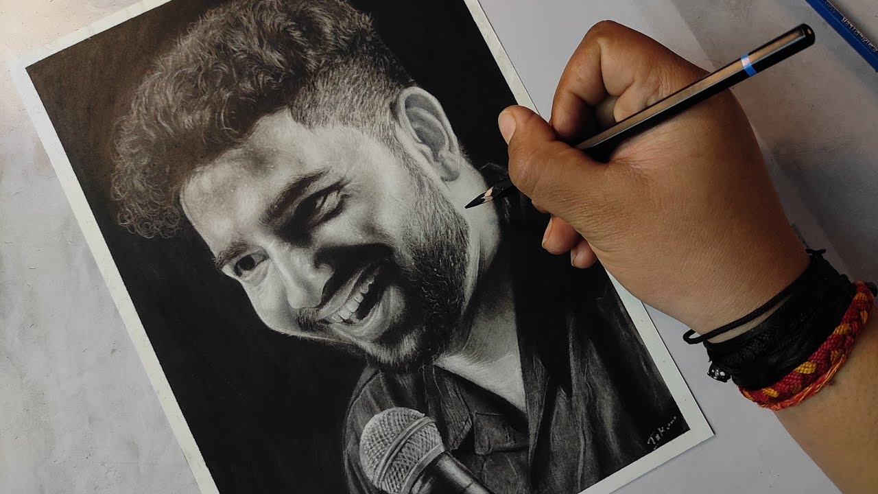 How To Draw Realistic Portrait With Graphite And Charcoal | Full Tutorial |
