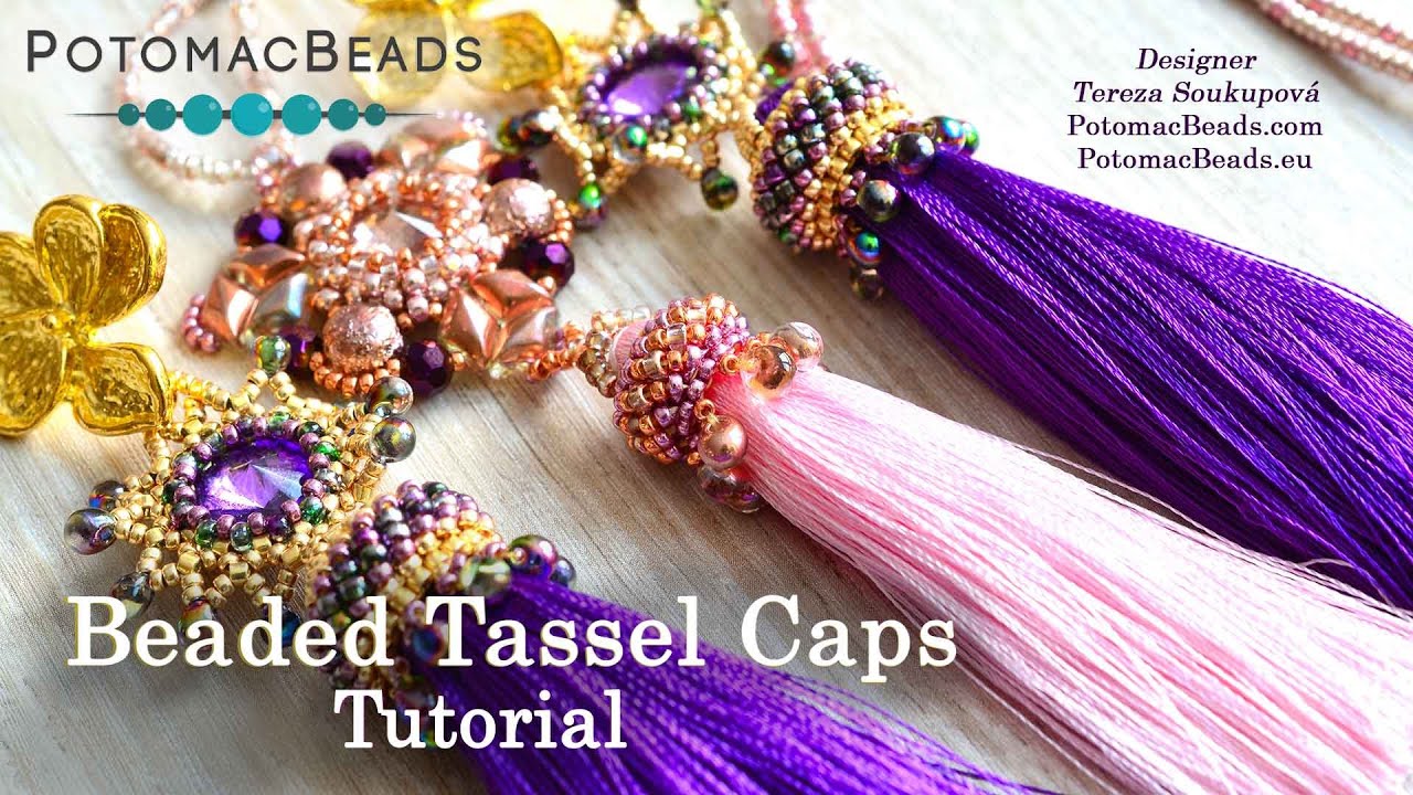 Beaded Tassel Cap  - Seed Beading Tutorial by PotomacBeads