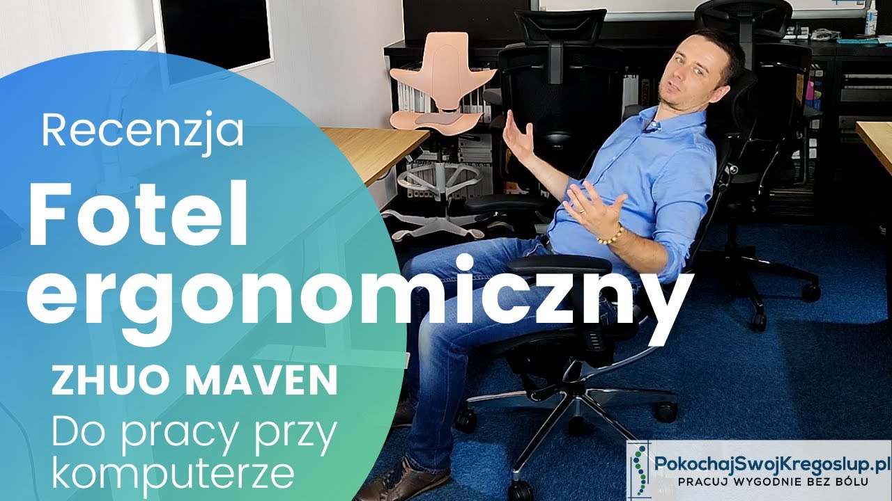 Fotel biurowy ergonomiczny Maven czarny ZF-GT300A do pracy przy komputerze w biurze recenzja