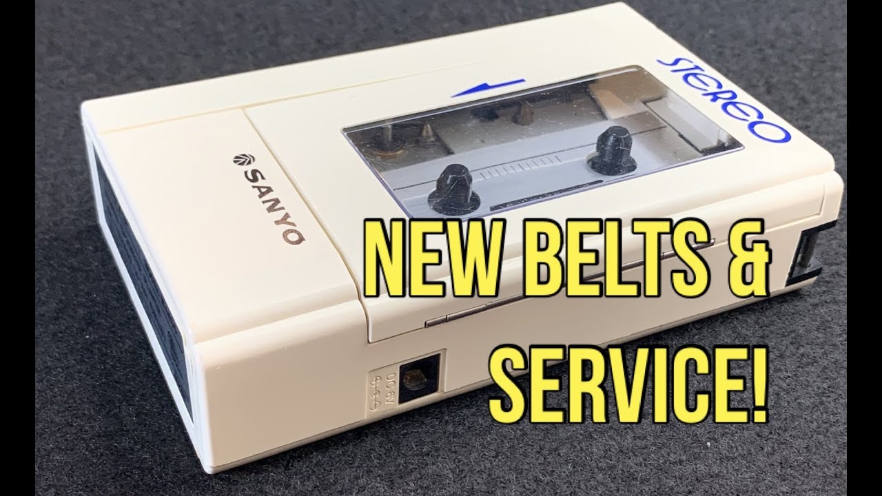 Sanyo M4430 Rare Cassette Belt Replacement and Service. Walkman Repair 1980's