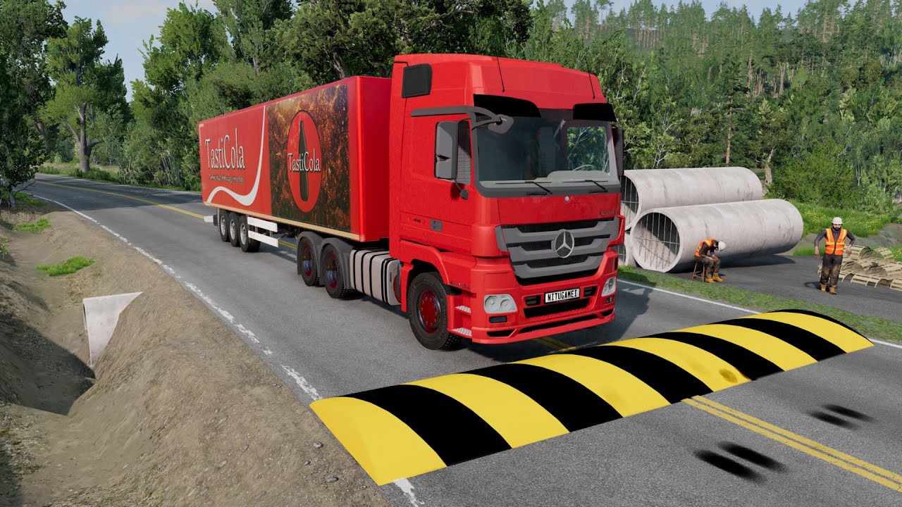 Truck vs Speedbump  -  BeamNG.Drive 🚛🚜🚚