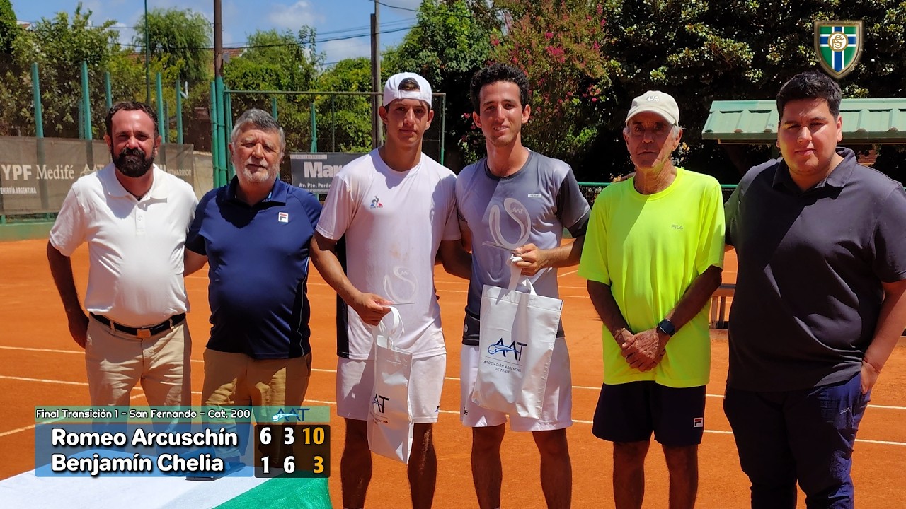 Tenis Torneo Transición 1   San Fernando   Categoría Sub 19 Años Caballeros Singles