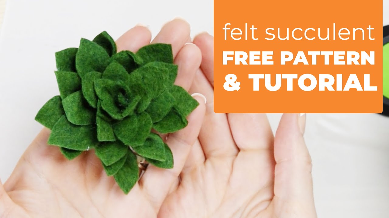Mini Felt Succulent Tutorial and FREE Pattern