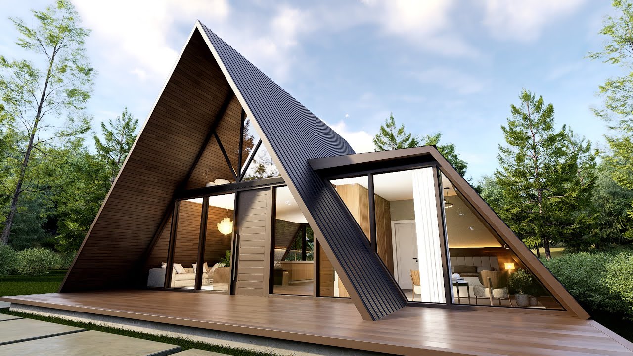 Amazing A-frame to inspire you with its modernity and cozy atmosphere