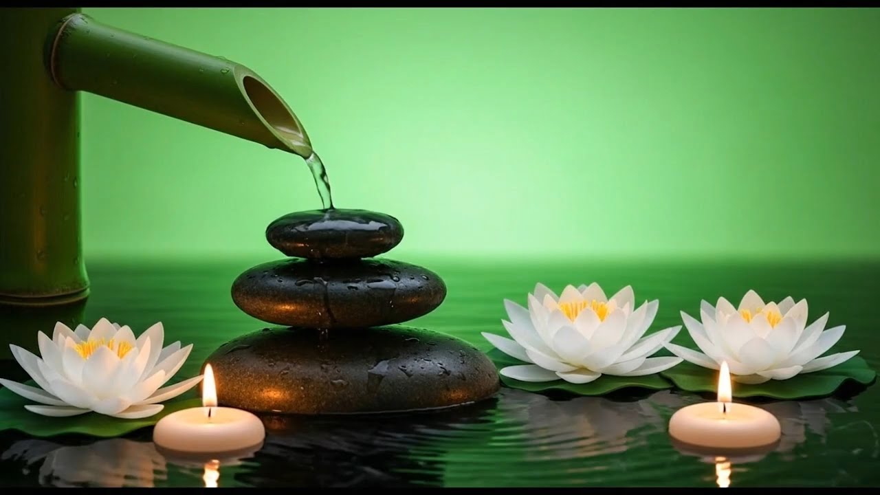 Relaxing Piano Music for Stress Relief + Water Sounds| Deep Healing and Meditation Music |