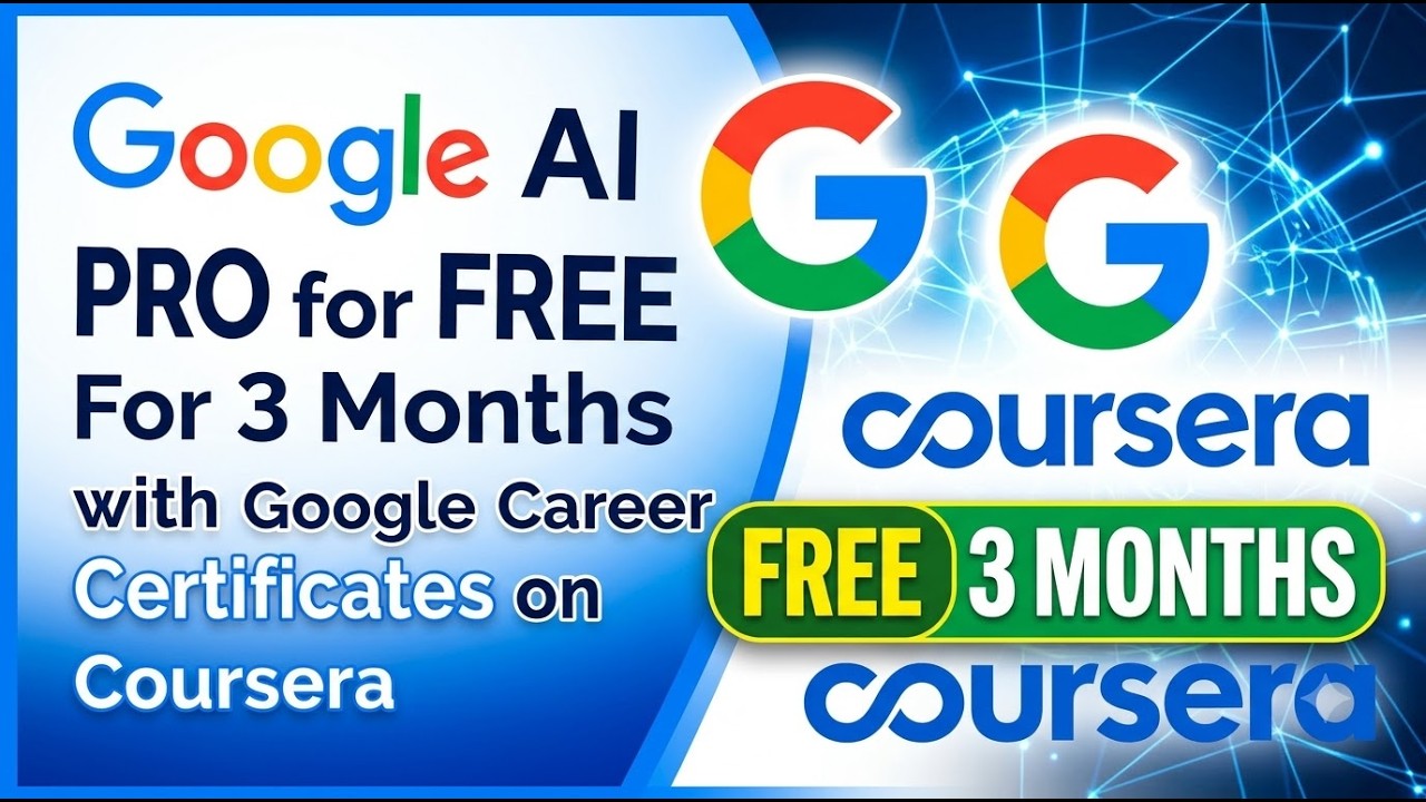 Google AI PRO бесплатно на 3 месяца через сертификаты Google Career на Coursera