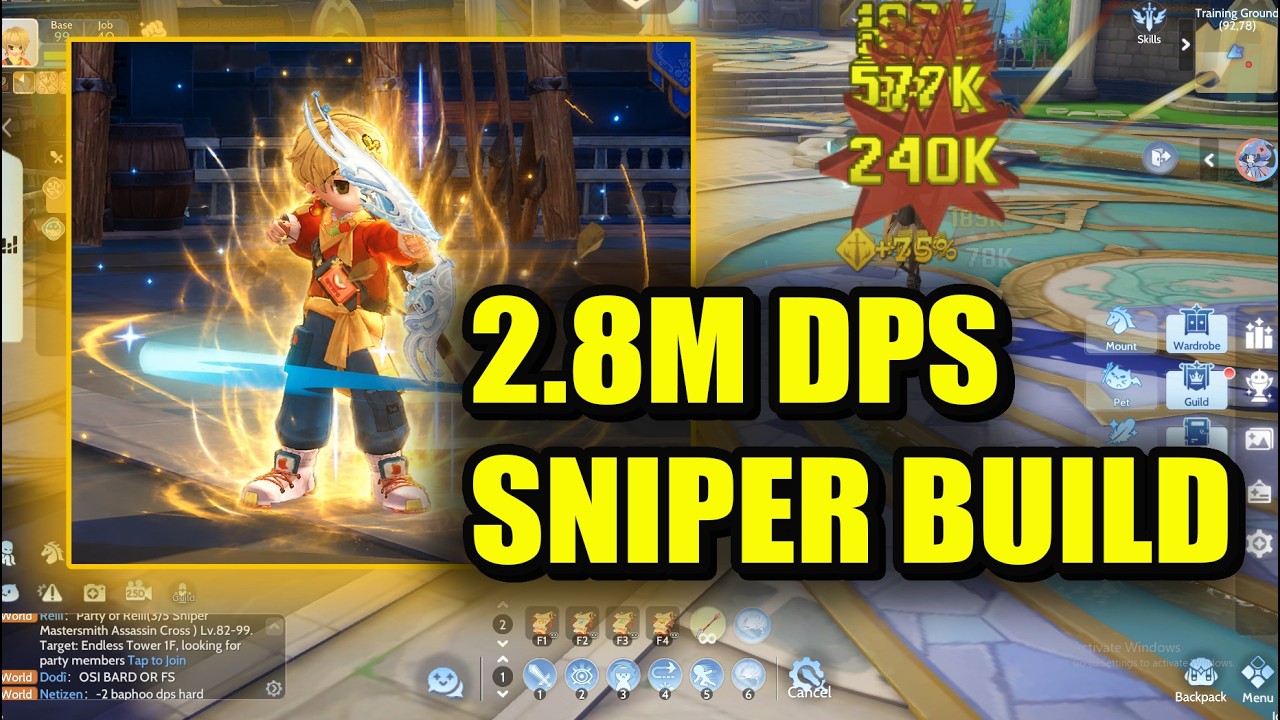 2.8 MILLION DPS SNIPER BUILD - RAGNAROK ORIGIN CLASSIC