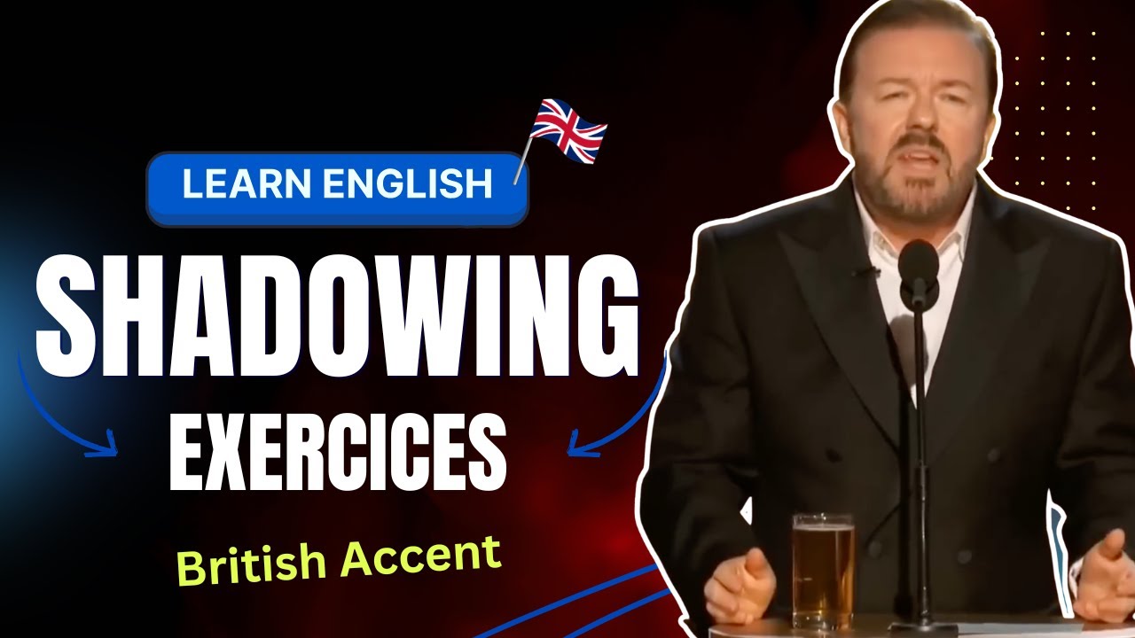 Shadowing British Accent - Ricky Gervais Monologue Golden Globes