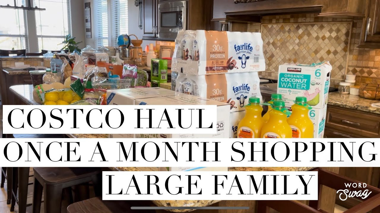 COSTCO HAUL II ONCE A MONTH GROCERY SHOPPING II LARGE FAMILY II