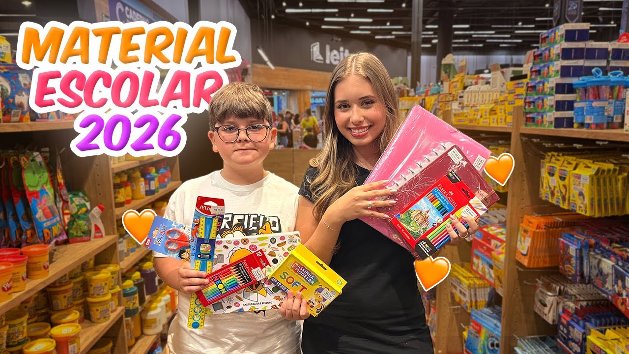 COMPRANDO MEU MATERIAL ESCOLAR 2026! - Luiza Vinco