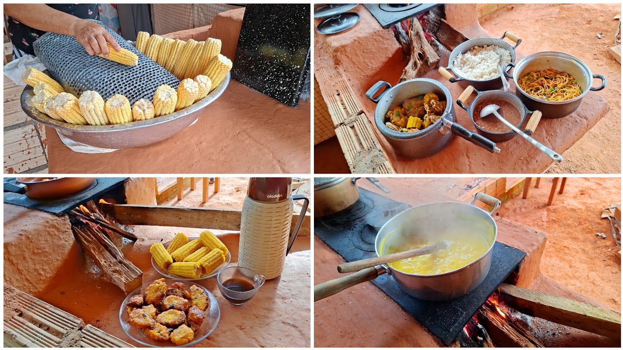 ROTINA NA ROÇA | PREPARANDO VÁRIAS DELÍCIAS DE MILHO NO FOGÃO A LENHA 🌽🔥