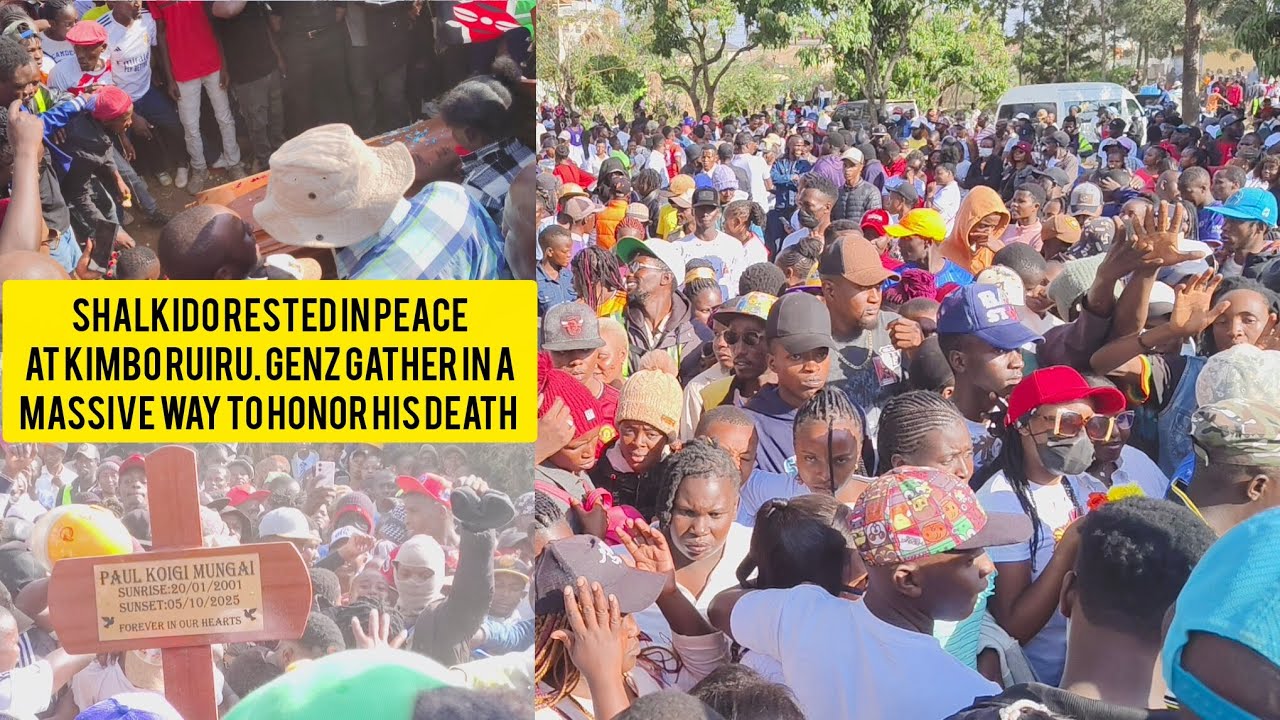 GENZ ARRIVE AT KIMBO, RUIRU TO REST SHALKIDO IN HONOR😭💔🕊️. REST IN ETERNAL PEACE SHALKIDO GA CUCU❤️