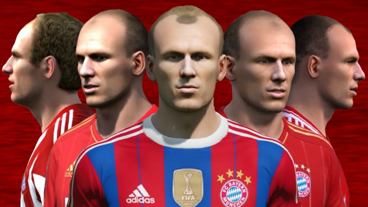 Robben from FIFA 04 to 15 (Face Rotation and Stats)