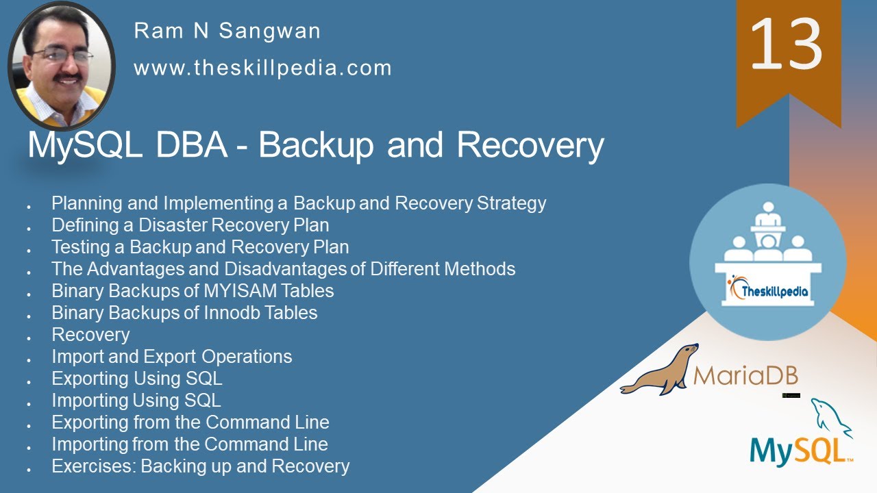 #MySQL DBA Tutorial | MySQL Backup and Recovery | mysqldump command | point in time recovery mysql