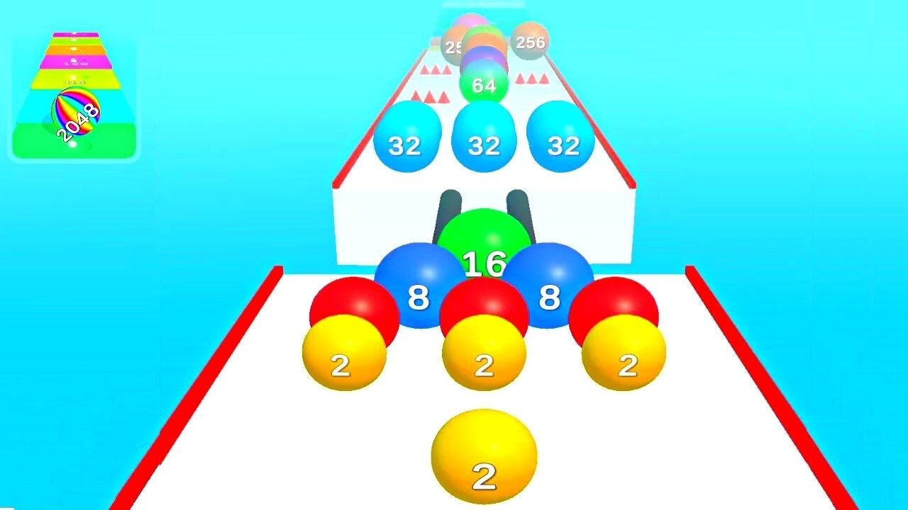 Ball Merge 2048 ! All Levels Gameplay (1-13) android, ios
