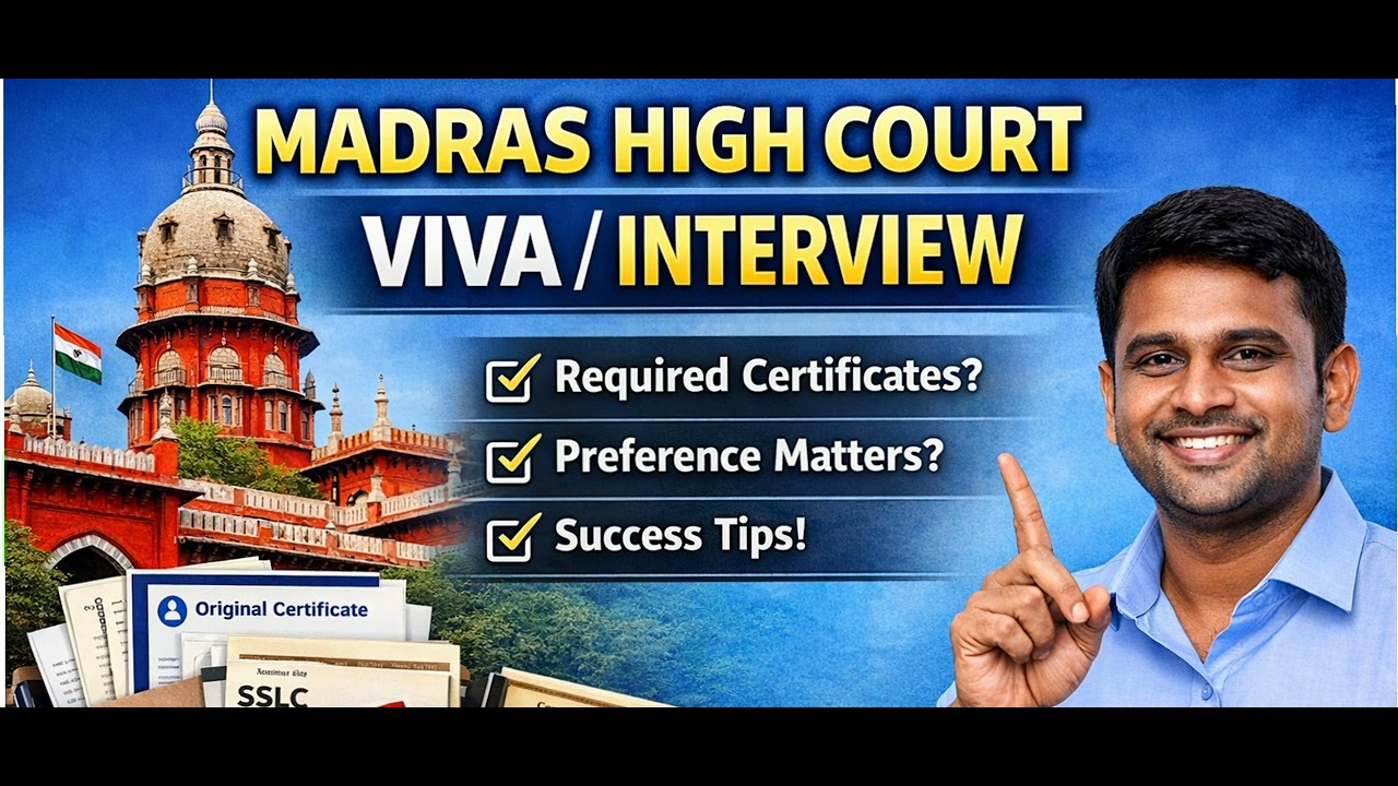 Madras High Court Viva / Interview | Required Certificates & Preference Explained