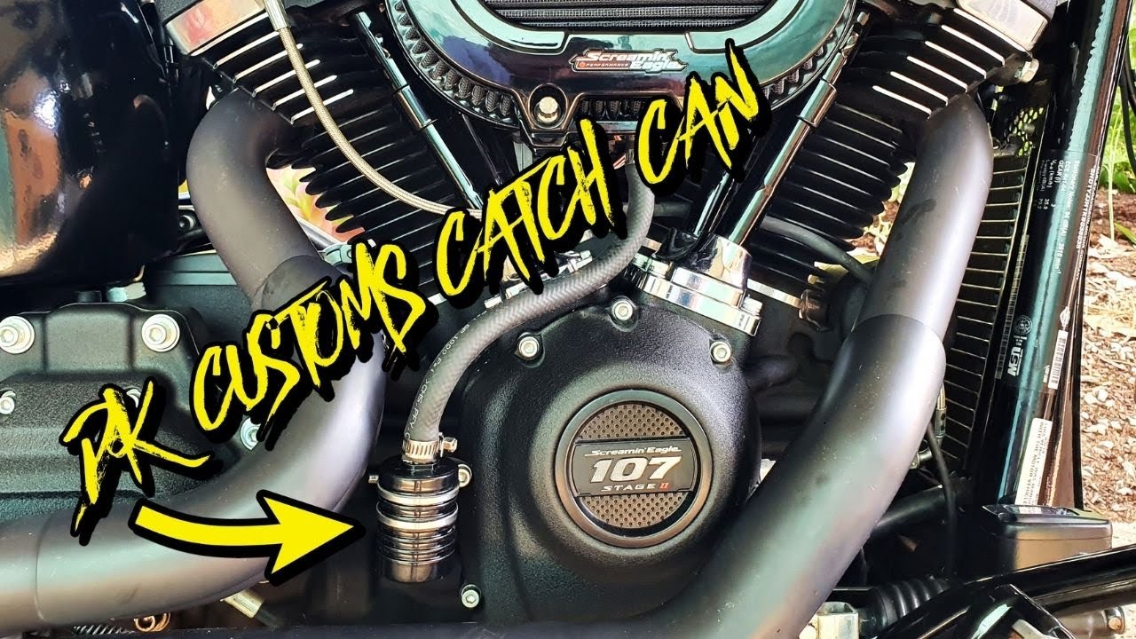 DK Customs catch can for Harley Davidson external breather