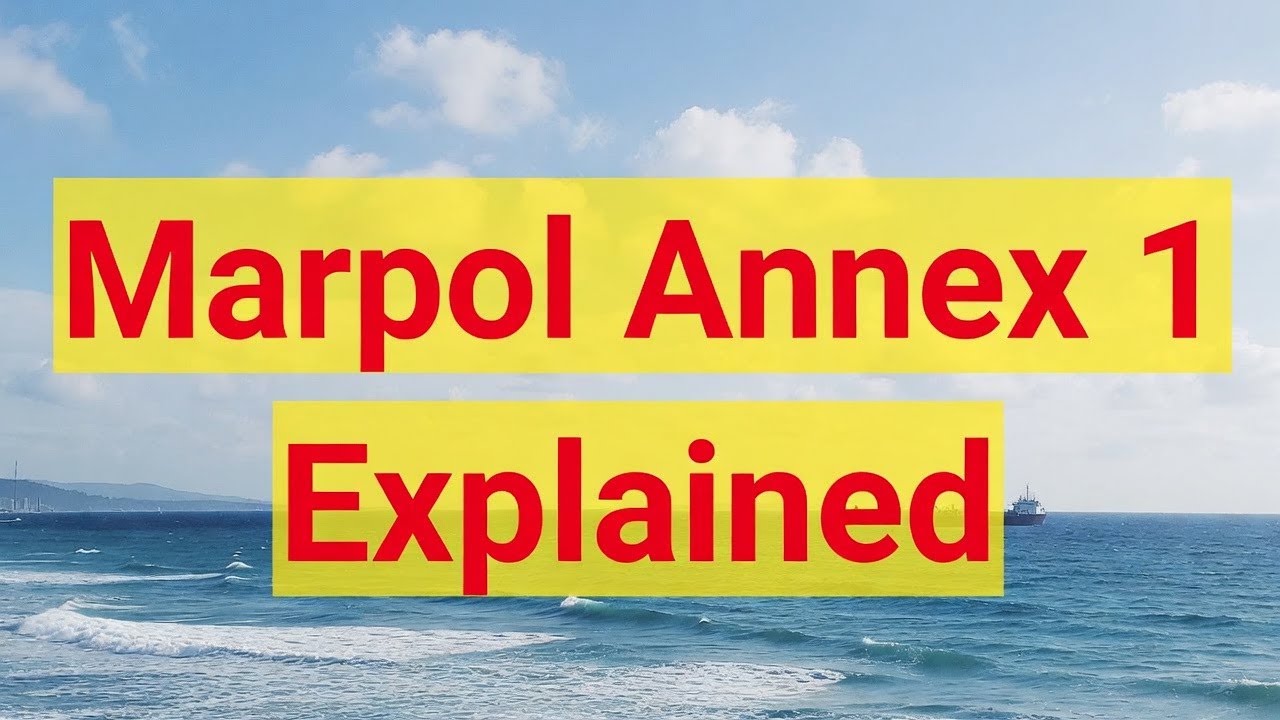 Пояснение к Приложению 1 к конвенции MARPOL