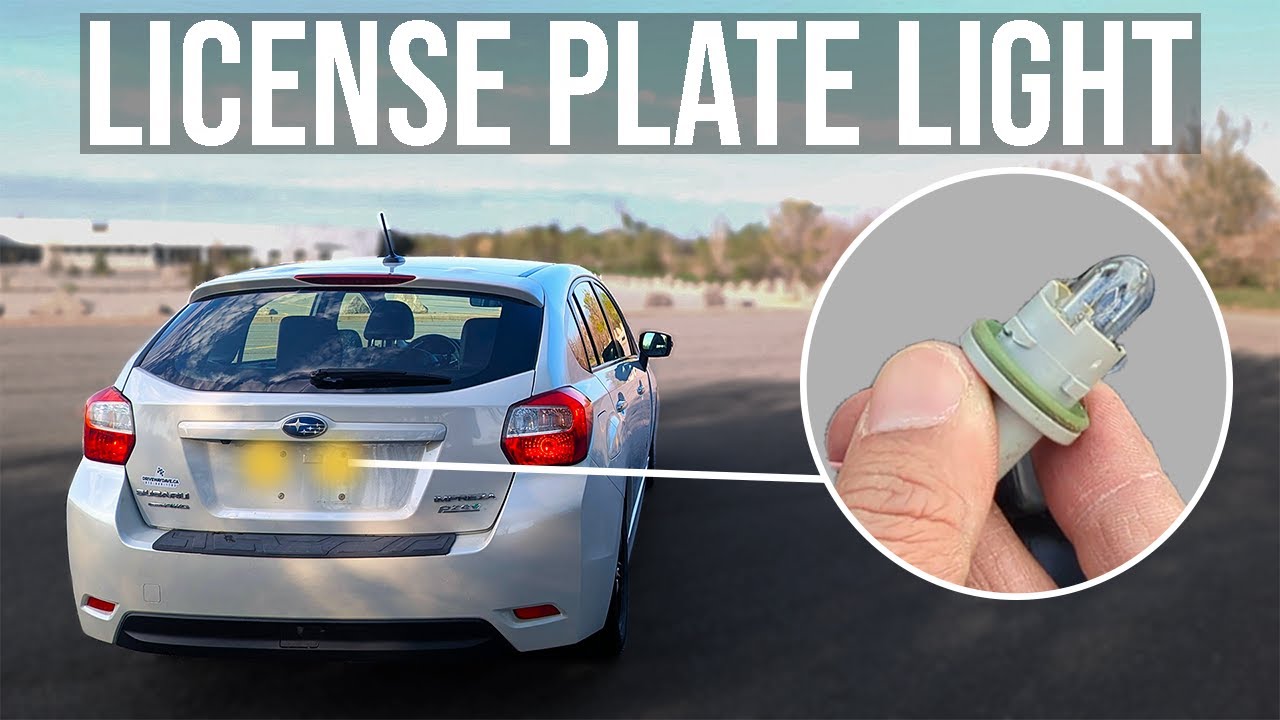 How to Replace License Plate Light Bulb - Subaru Impreza Hatchback (2012-2016)