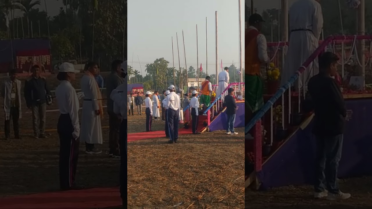 Flag hoisting at 68th Annual conference Northern Assam Deanery at Dhekiajuli Pirakata 
