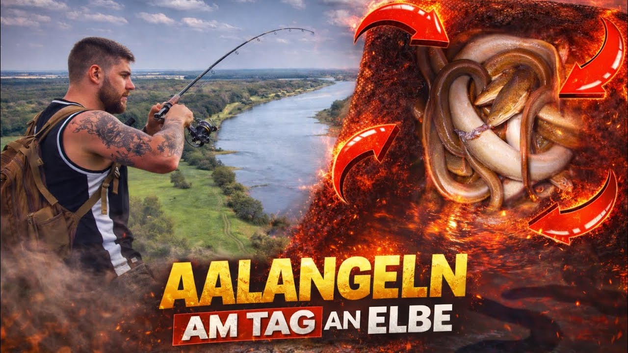 So fängst du AAL am Tag | Aal angeln an der Elbe mit Erfolg