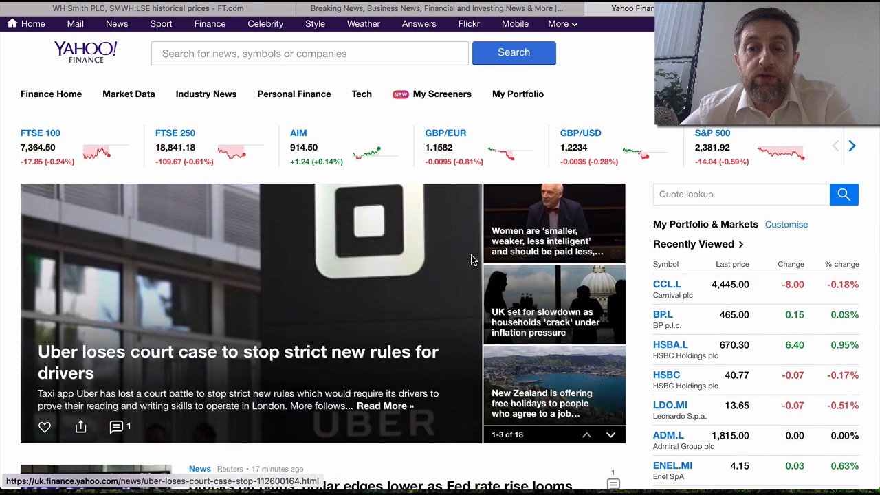 How to Read Information on Financial Websites