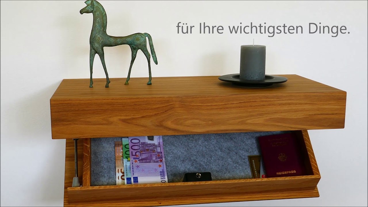 SECURO Wandboard, Wandregal mit Geheimfach, M&ouml;bel mit Geheimfach, Geheimf&auml;cher