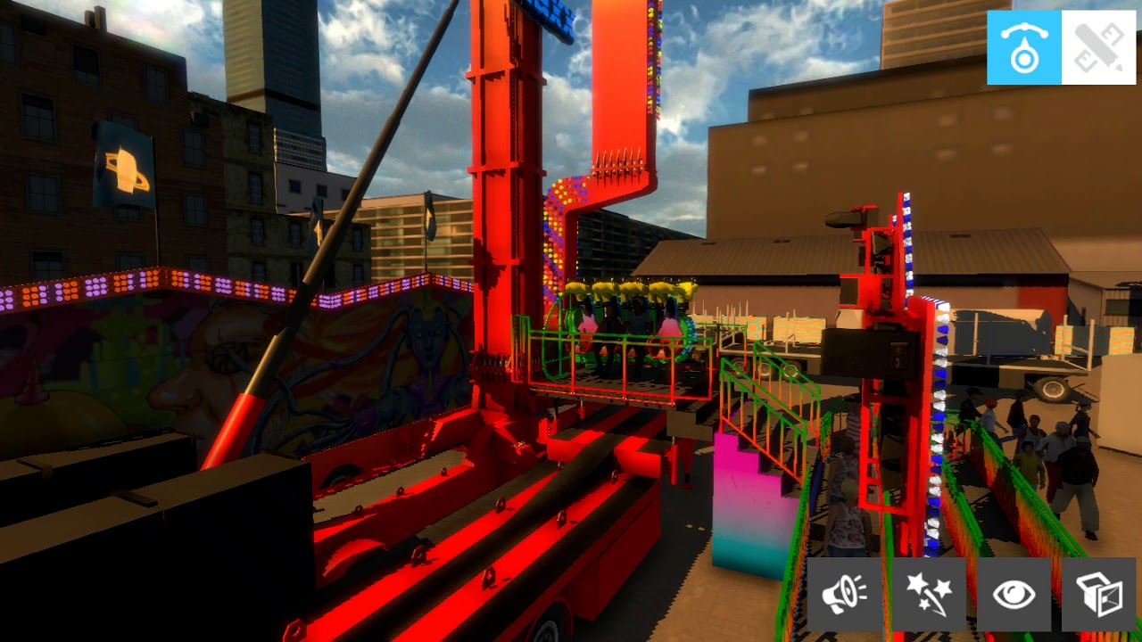 Funfair ride simulator 4 booster maxx