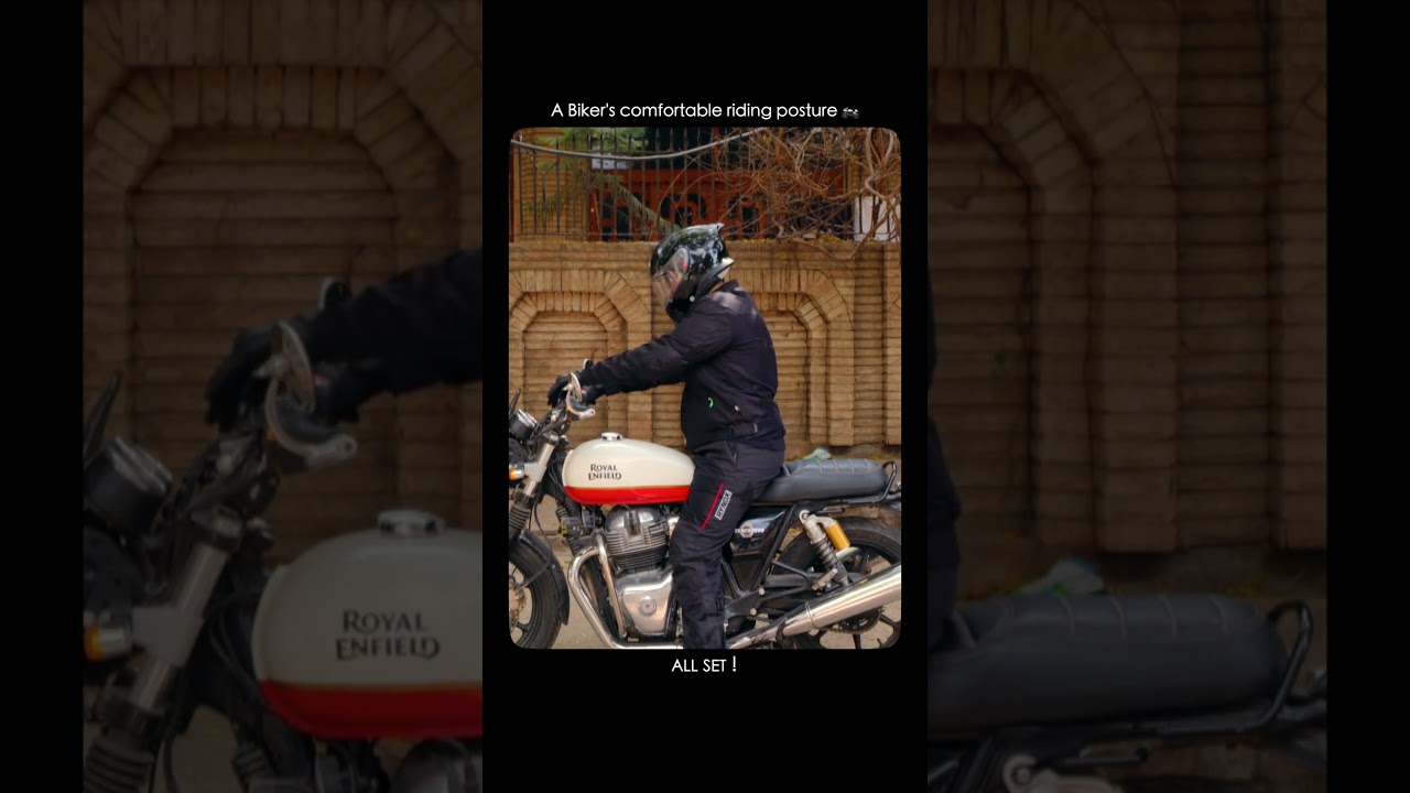 Comfortable motorcycle riding posture!