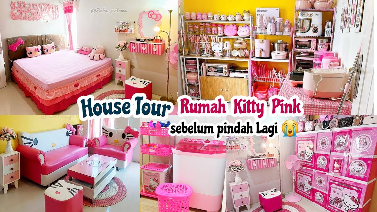 Tour Rumah Pink Hello kitty Sebelum pindah !! Ada dapur dadakan di dalam Kamar | cerita merantau