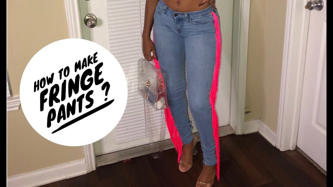 DIY // How to make Neon Fringe Pants !!! EASY AND SIMPLE !!!!