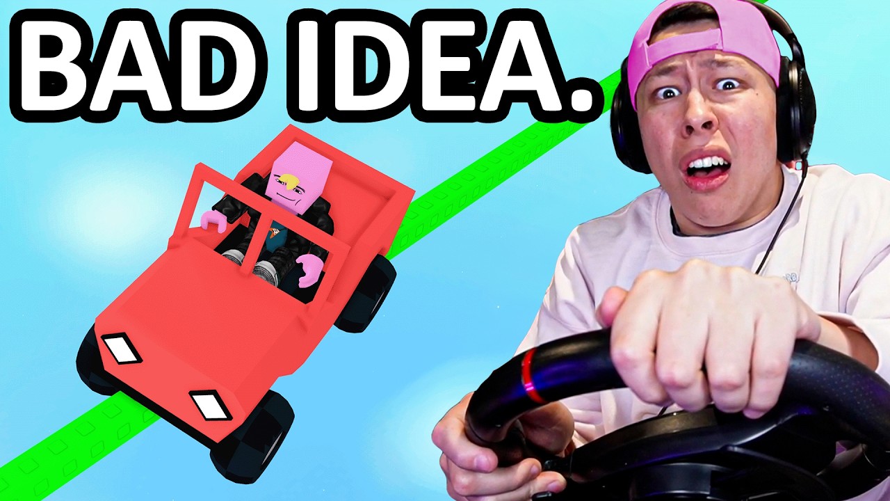 I Used a Steering Wheel on Roblox to Obby...