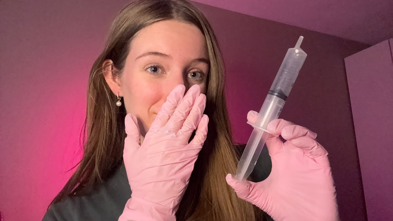 ASMR схематичная хирургия лица ролевая игра (быстро и агрессивно, перчатки, измерение)