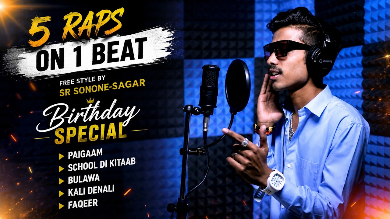 Free Style | 5 Raps 1 Beat | Birthday Special | SR Sonone-SAGAR | One Take Video |