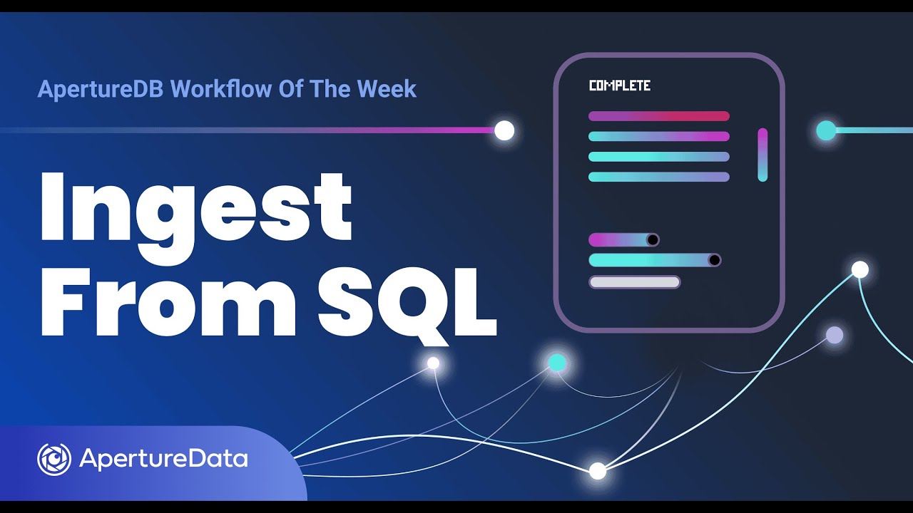 Ingest Multimodal Data from PostgreSQL  database into ApertureDB in Minutes | AI Workflow Demo
