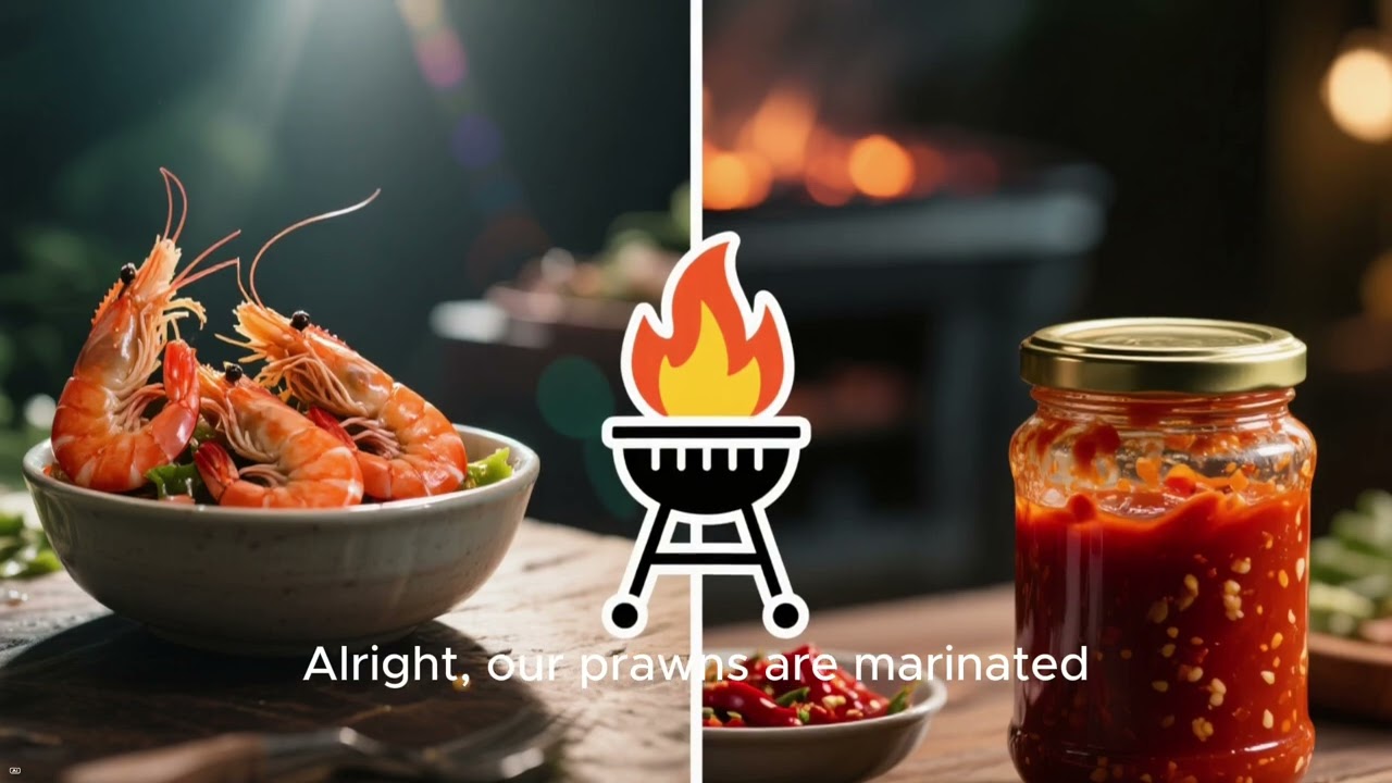 How to Make Grilled Prawns with Chili Sauce 🌶️🍤 | Juicy & Flavor-Packed Seafood