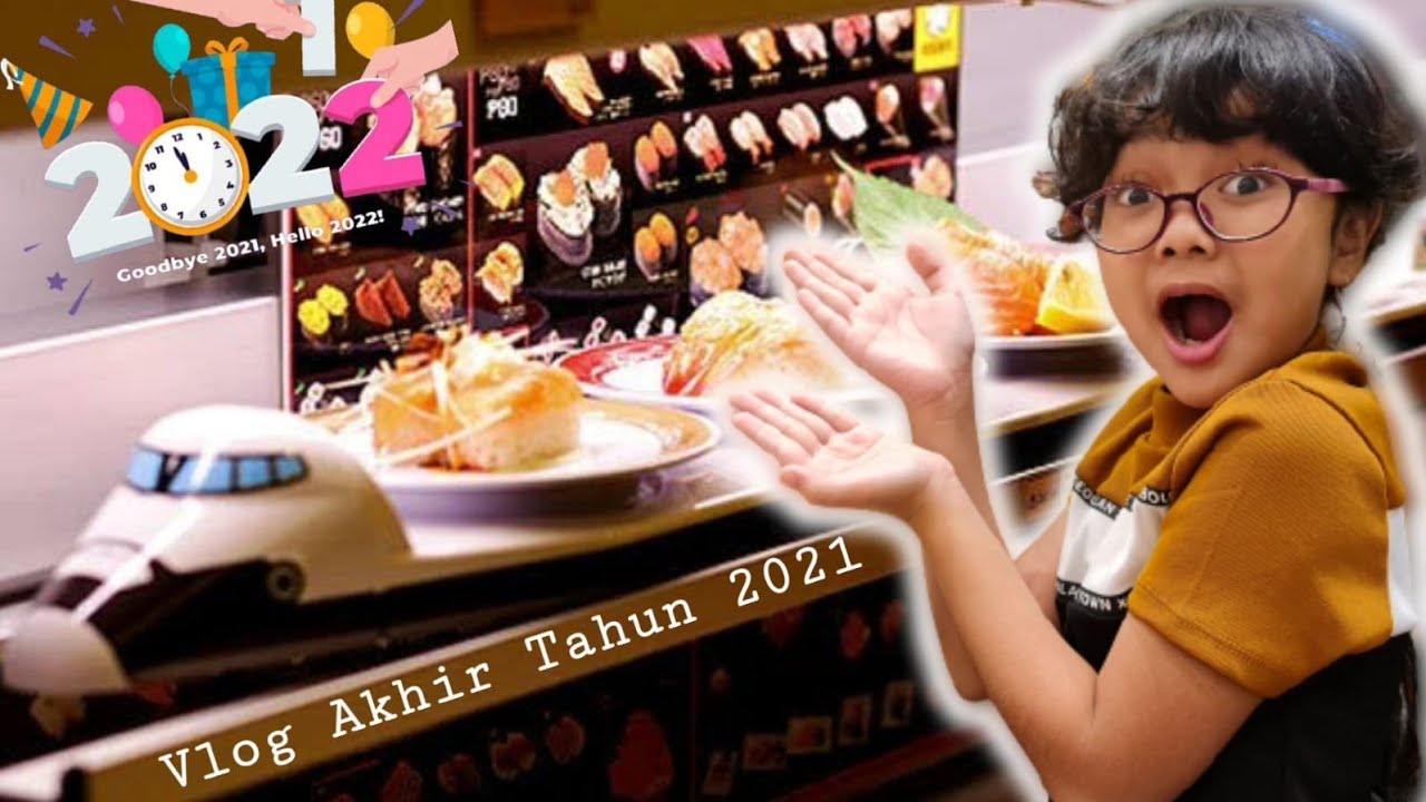 Vlog Akhir Tahun 2021 - Hanum Ajak Mama Makan Sushi Similikiti 😂 No Edit No Cut 💞 Hanum Diary