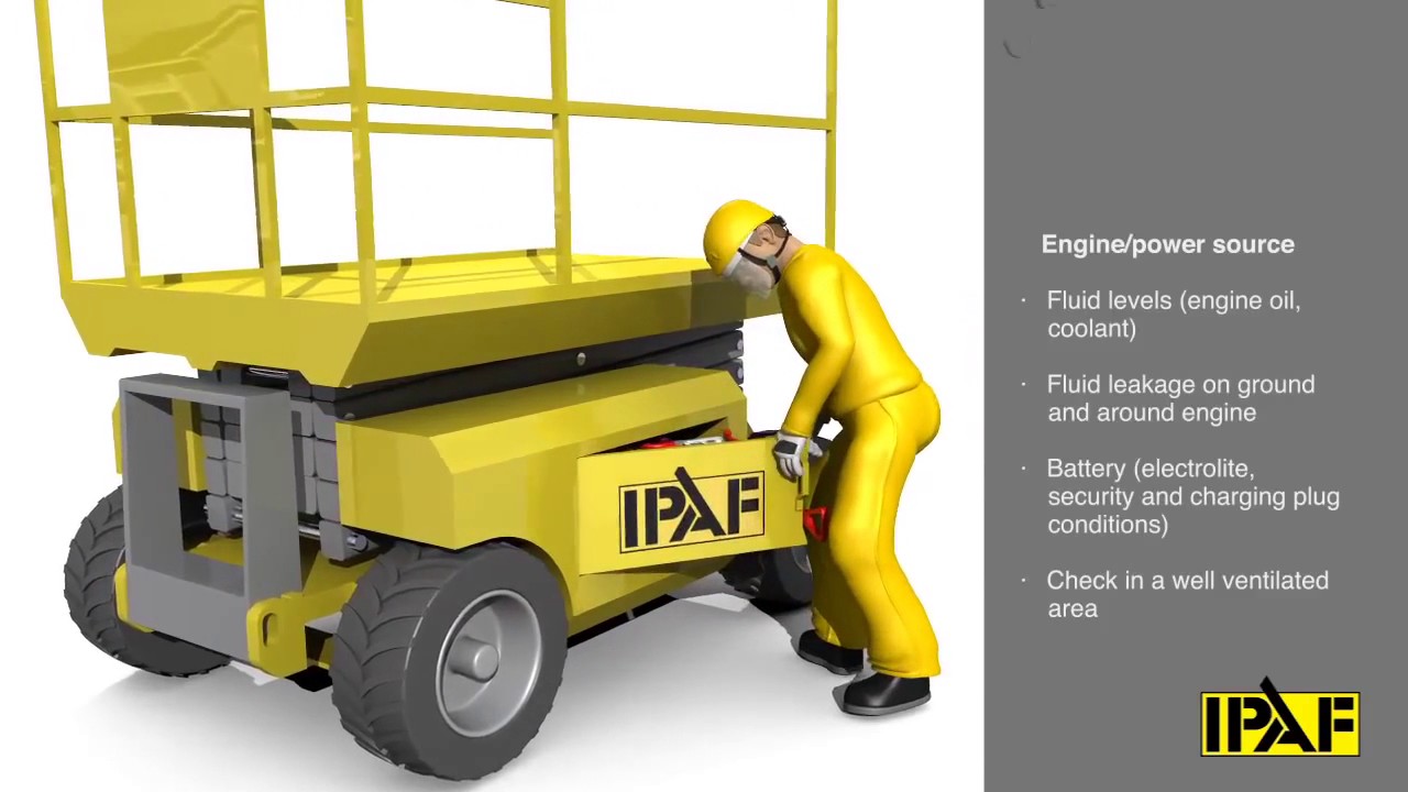 IPAF Pre start inspection 3a Vertical lift