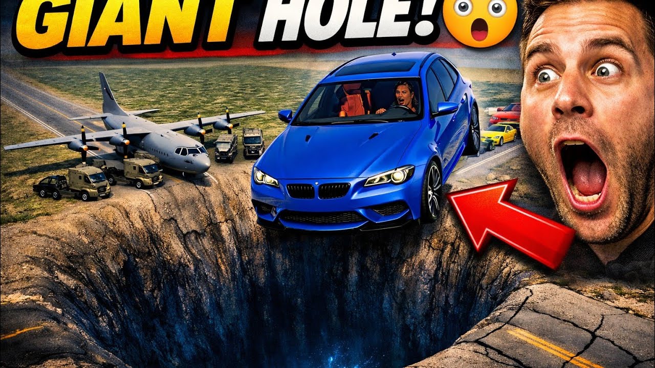 CARS vs GIANT HOLE 😱 | BeamNG.drive