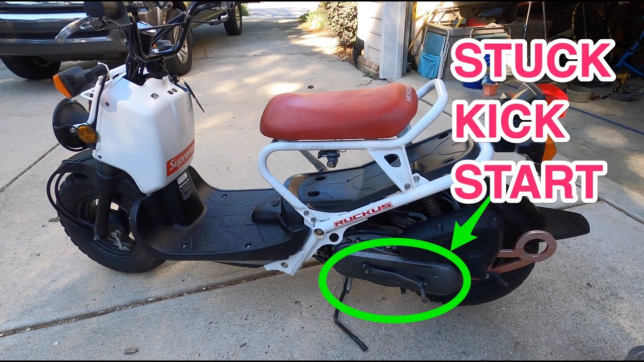 Honda Ruckus - Stuck kick starter fixed